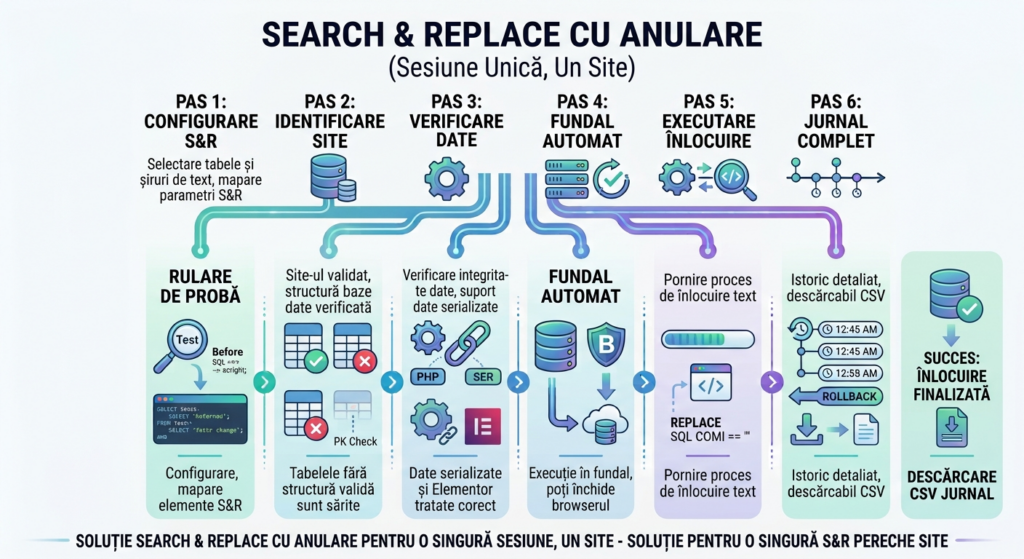 Search & Replace Înlocuire cu anulare