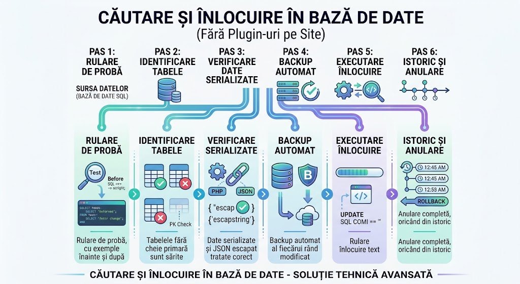Search & Replace în baza de date
